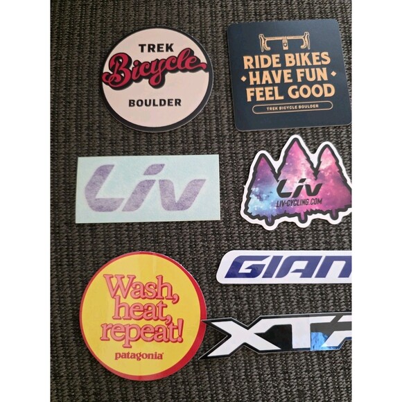 10x Biking Cycling Outdoor Stickers Mixed Lot Liv Shimano XTR Trek Boulder Giant - Picture 4 of 5